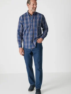 Chemise à carreaux manches longues