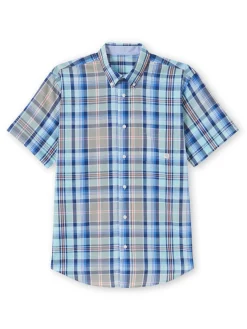 Chemise carreaux manches courtes