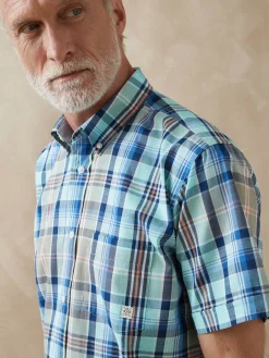 Chemise carreaux manches courtes