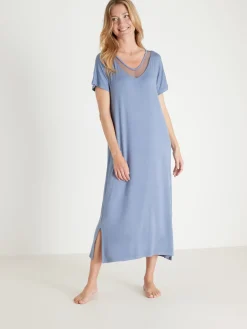 Chemise de nuit avec résille