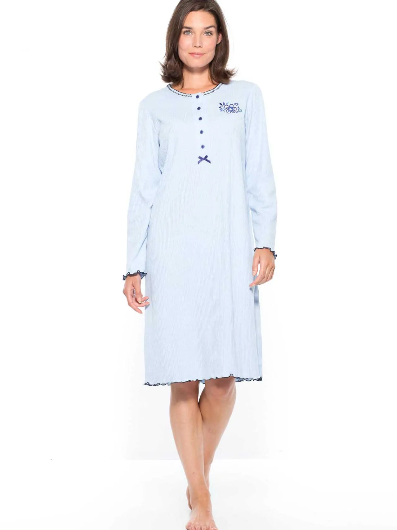 Chemise de nuit courte interlock