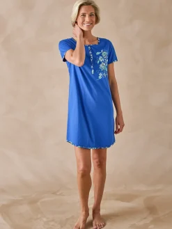 Chemise de nuit courte maille pur coton