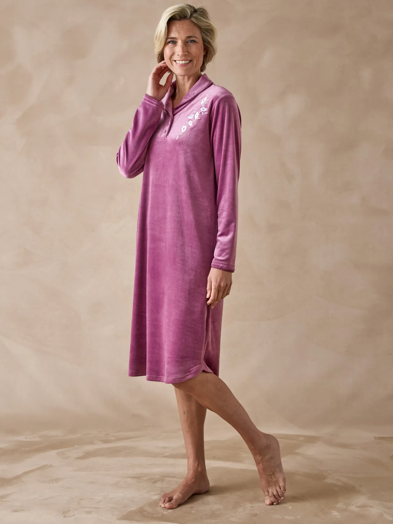 Chemise de nuit en velours