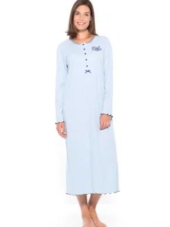 Chemise de nuit longue, interlock