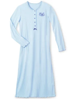 Chemise de nuit longue, interlock