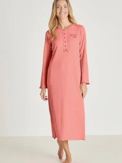 Chemise de nuit longue, interlock