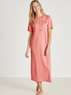 Chemise de nuit longue, interlock