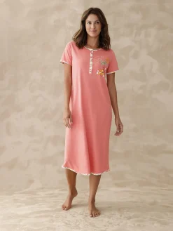 Chemise de nuit longue manches courtes