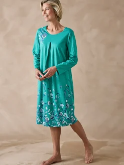 Chemise de nuit manches longues coton