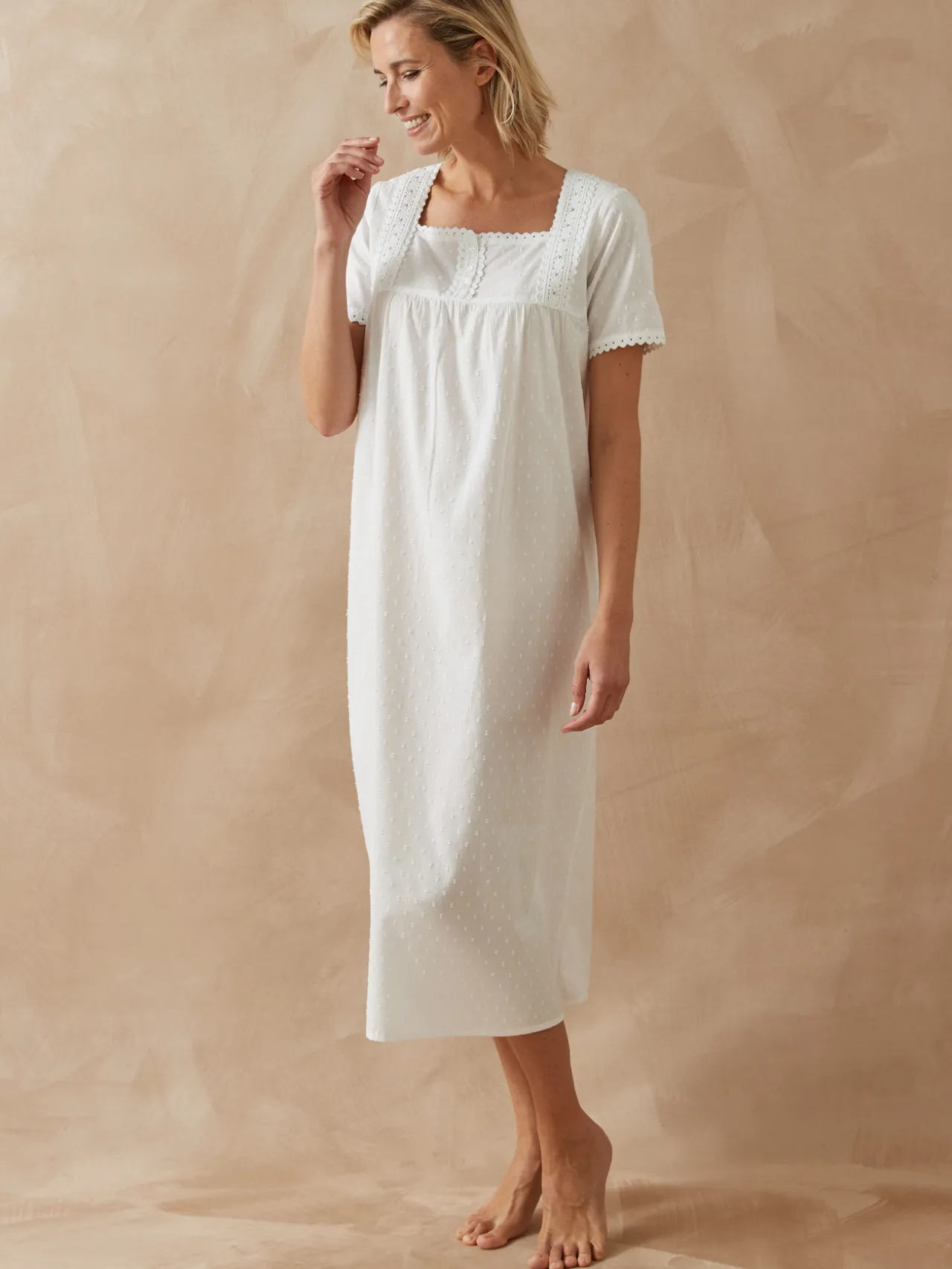Chemise de nuit plumetis
