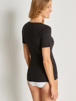 Chemise manches courtes, 10% laine