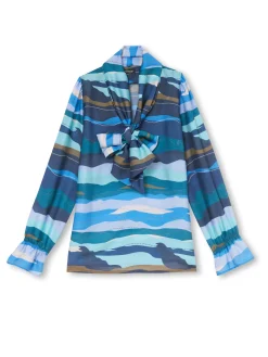 Chemisier à lavallière amovible