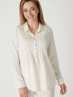 Chemisier à plis effet plastron