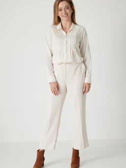 Chemisier à plis effet plastron