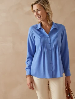 Chemisier à plis effet plastron