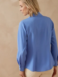 Chemisier à plis effet plastron