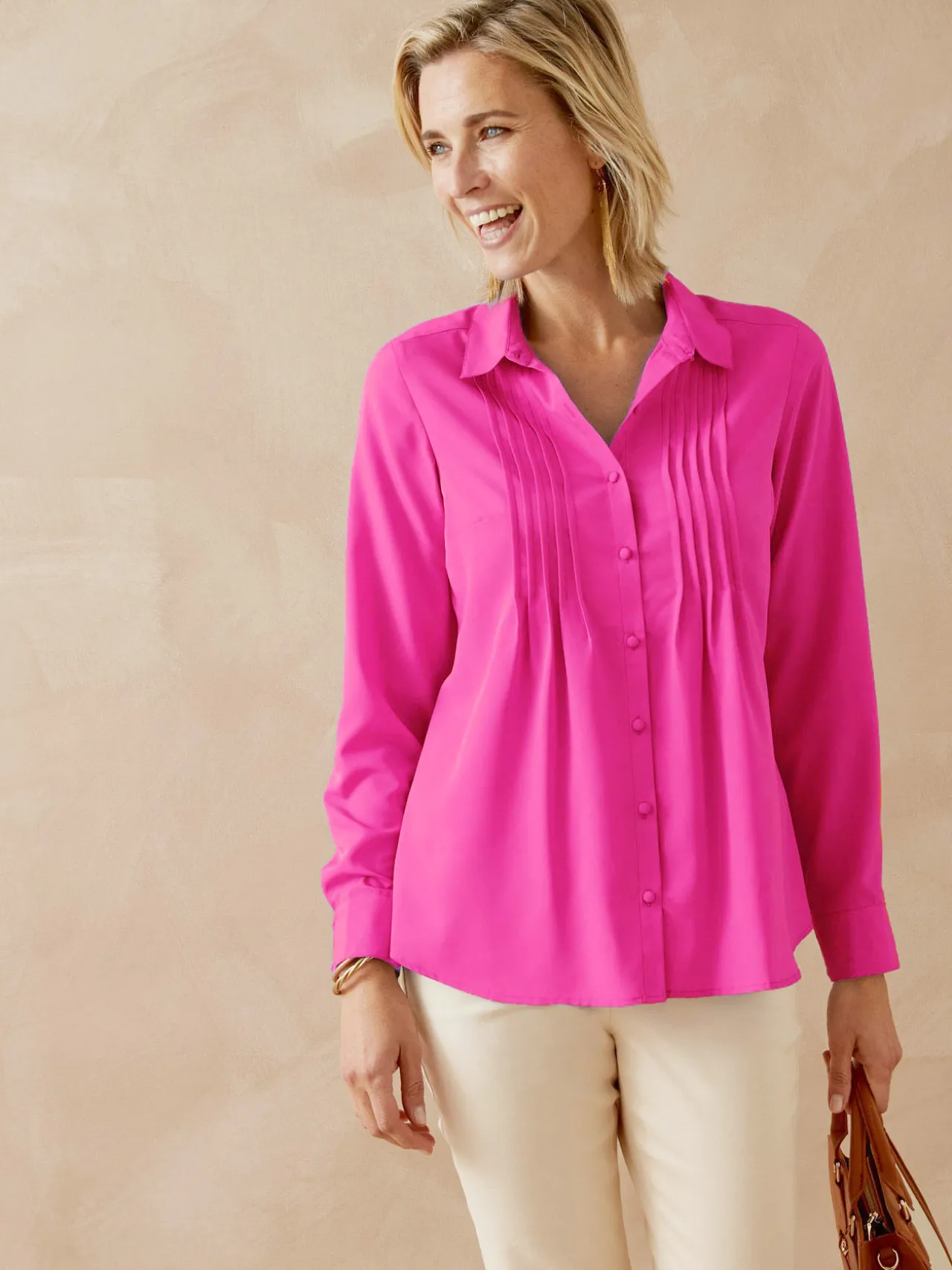 Chemisier à plis effet plastron