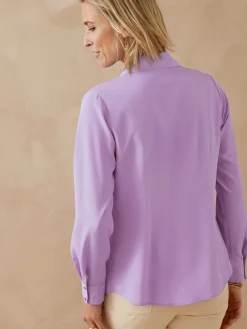 Chemisier à plis effet plastron