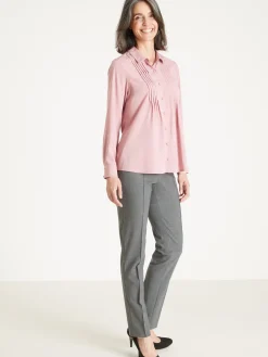 Chemisier à plis effet plastron