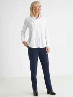 Chemisier à plis effet plastron