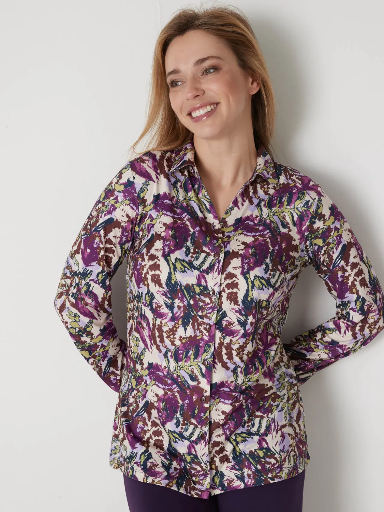 Chemisier chaud en maille