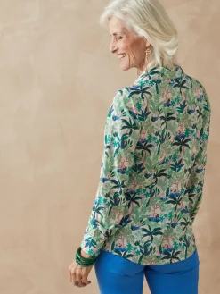 Chemisier effet plastron manches longues