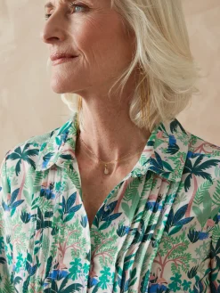 Chemisier effet plastron manches longues