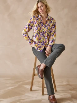 Chemisier effet plastron manches longues