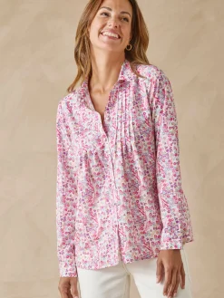 Chemisier effet plastron manches longues