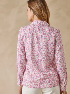 Chemisier effet plastron manches longues