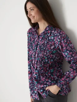 Chemisier effet plastron manches longues