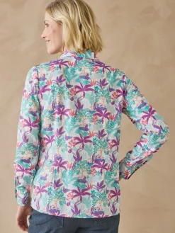 Chemisier effet plastron manches longues