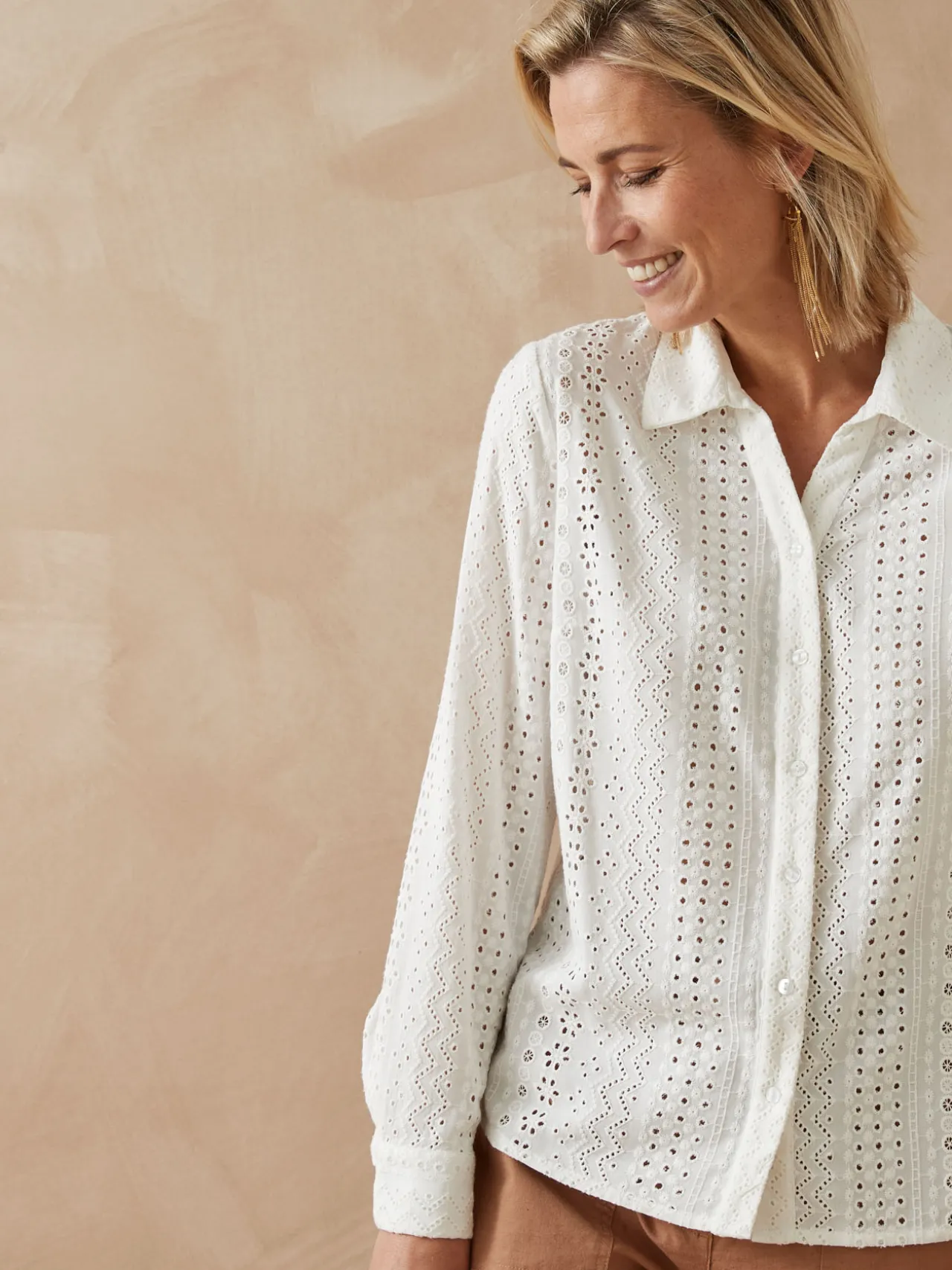 Chemisier en broderie anglaise