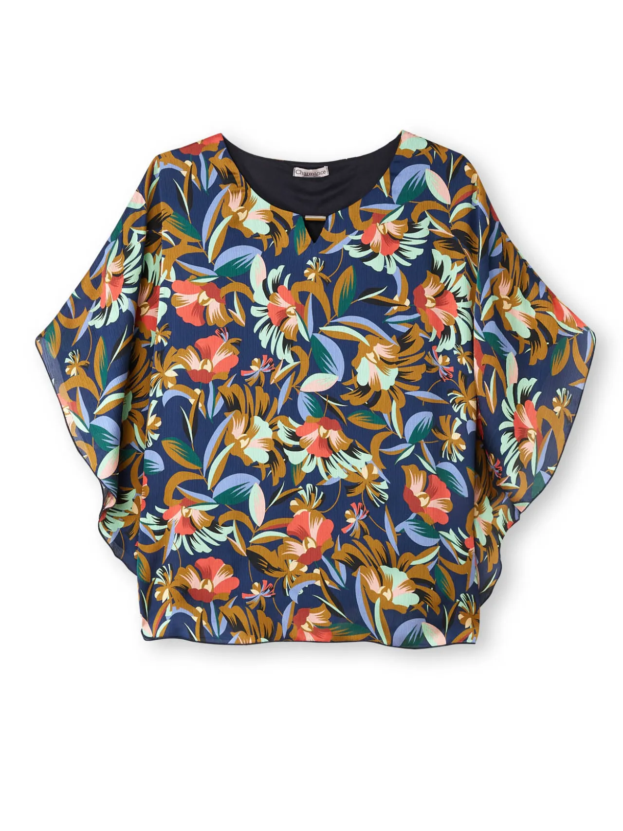 Chemisier en crêpe manches papillon