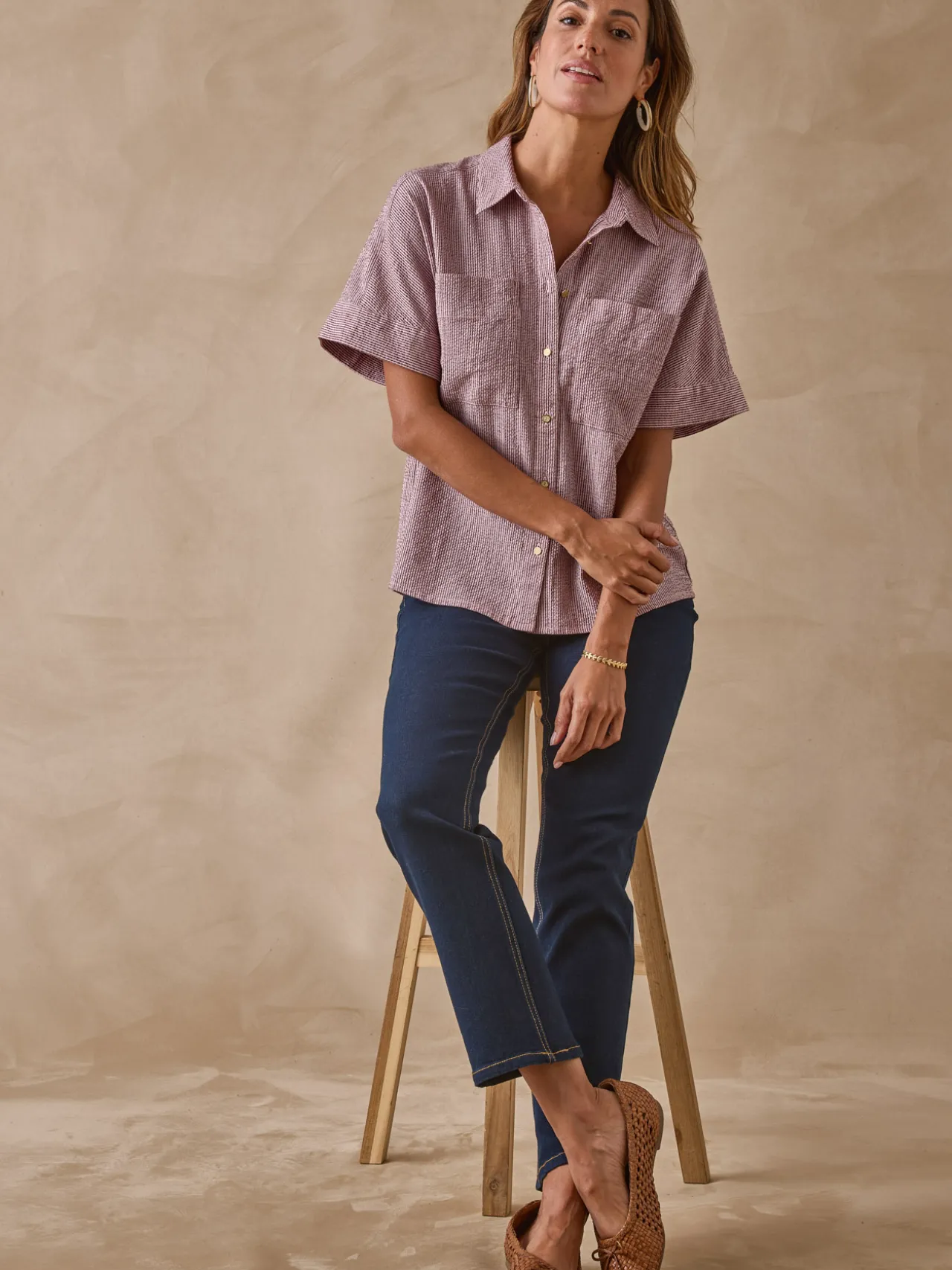 Chemisier en seersucker