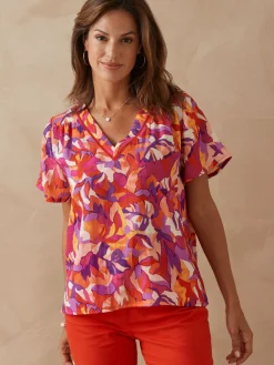 Chemisier encolure smockée