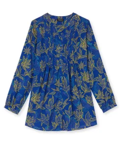 Chemisier tunique à petits plis