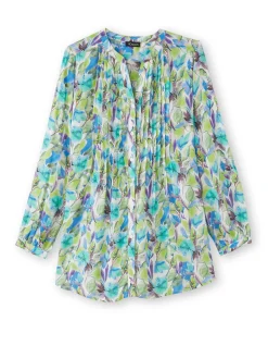 Chemisier tunique à petits plis