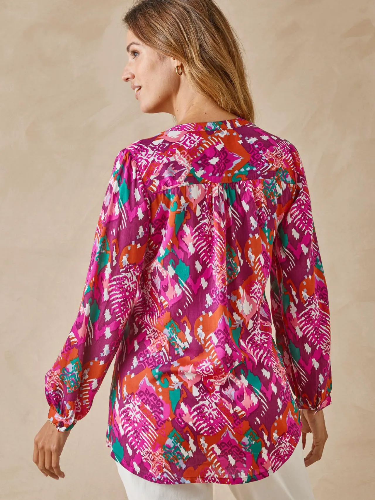 Chemisier tunique à petits plis