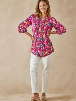 Chemisier tunique à petits plis