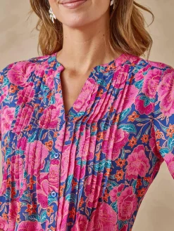 Chemisier tunique à petits plis