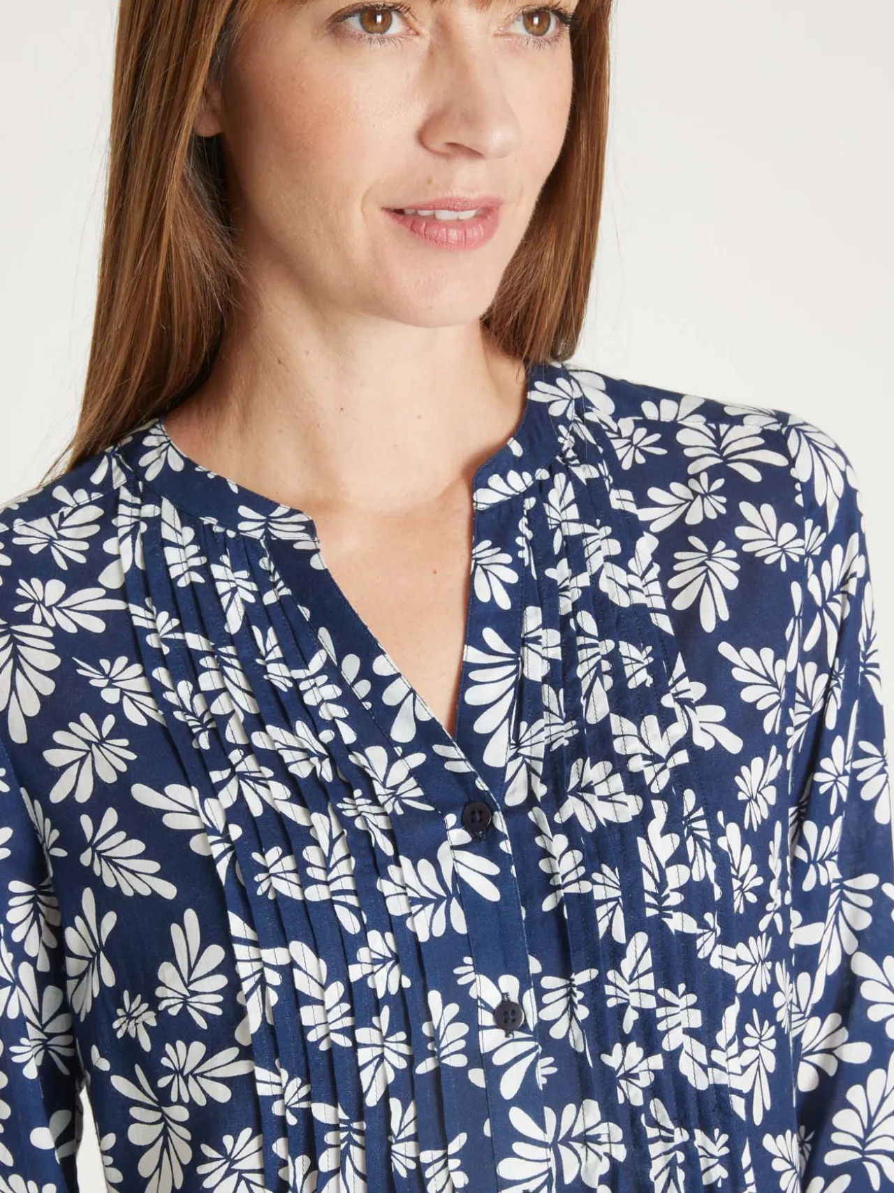 Chemisier tunique à petits plis