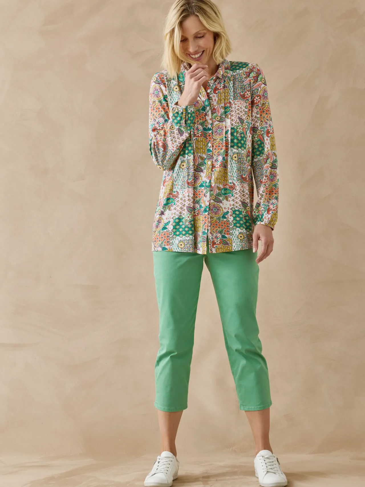 Chemisier tunique en maille fluide