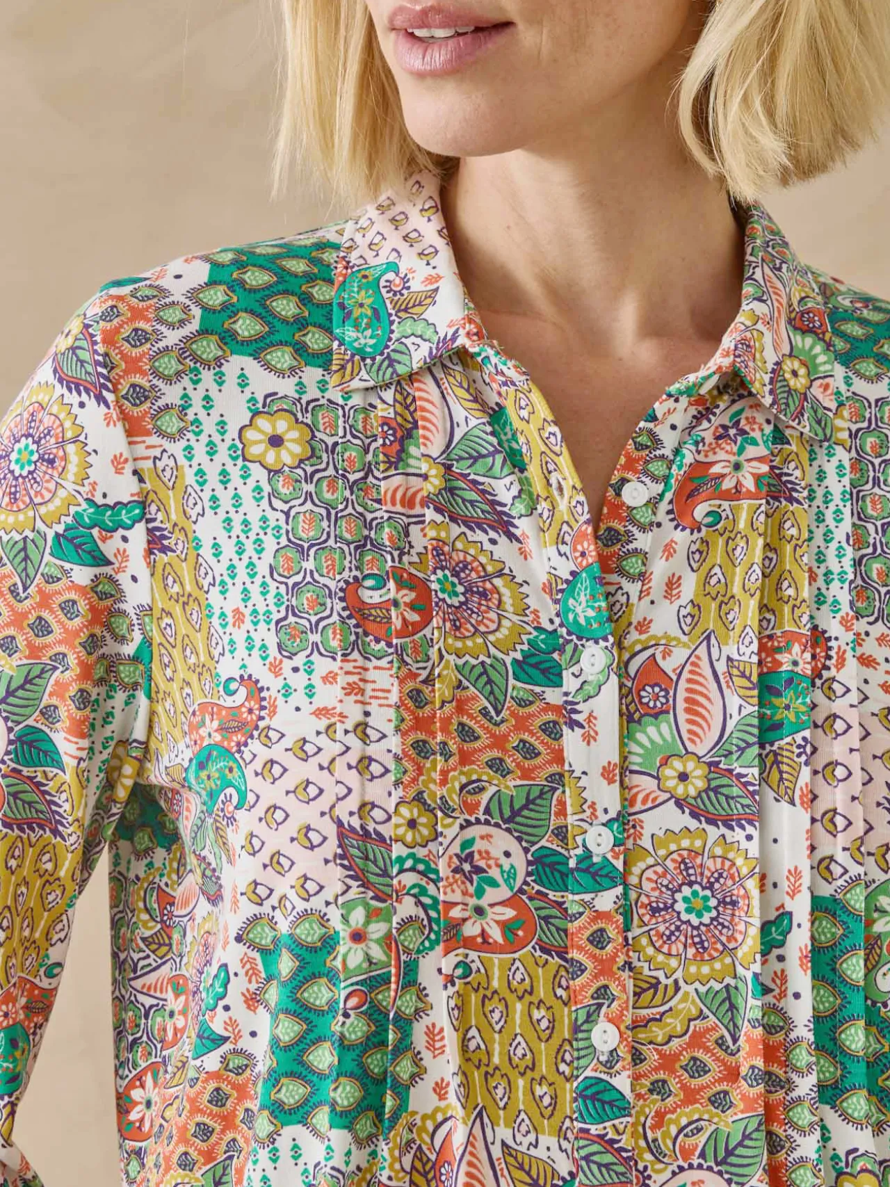 Chemisier tunique en maille fluide