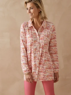 Chemisier tunique en maille fluide