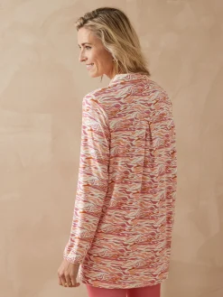 Chemisier tunique en maille fluide