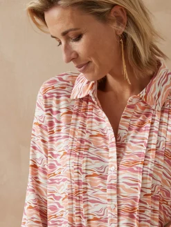 Chemisier tunique en maille fluide