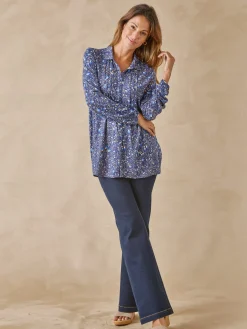 Chemisier tunique en maille fluide