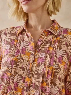 Chemisier tunique en maille fluide