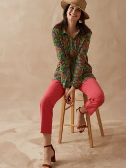 Chemisier tunique en maille fluide